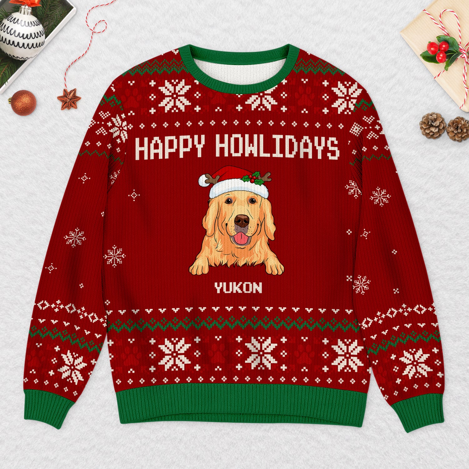 5704WUK2 personalized gifts for dog lovers ugly christmas sweater dog 5704WTYNC