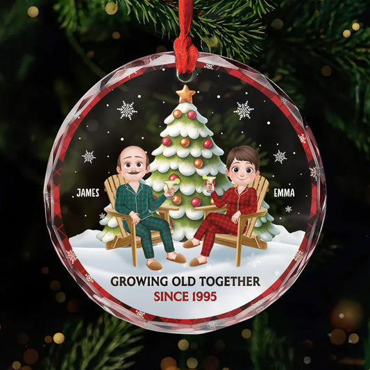 5705OUK1 personalized glass christmas ornament xmas gifts for couples 5705OKZTG
