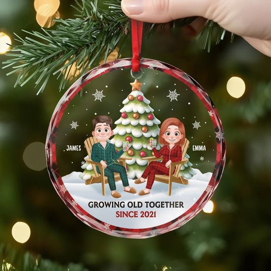 5705OUK2 personalized glass christmas ornament xmas gifts for couples 5705OKZTG