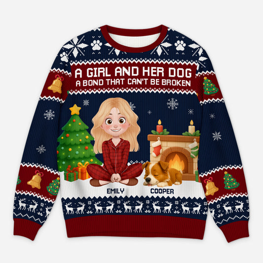 5706WUS1 personalized dog lover gifts dog ugly christmas sweater 5706WTMZC