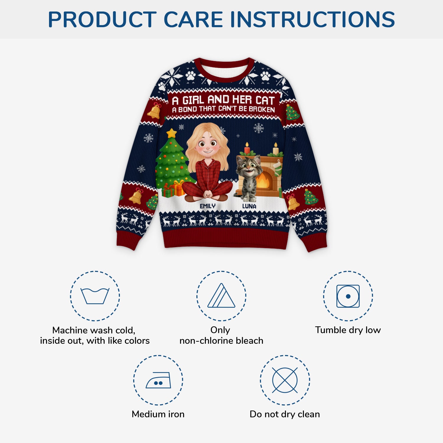 5706WUS4 personalized dog lover gifts dog ugly christmas sweater 5706W