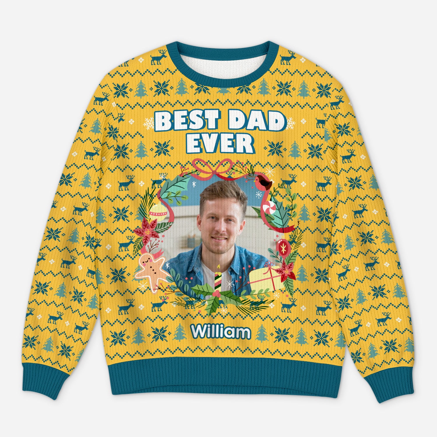 5713WUK1 personalized gifts for dad mum photo ugly christmas sweater 5713W6ZTB