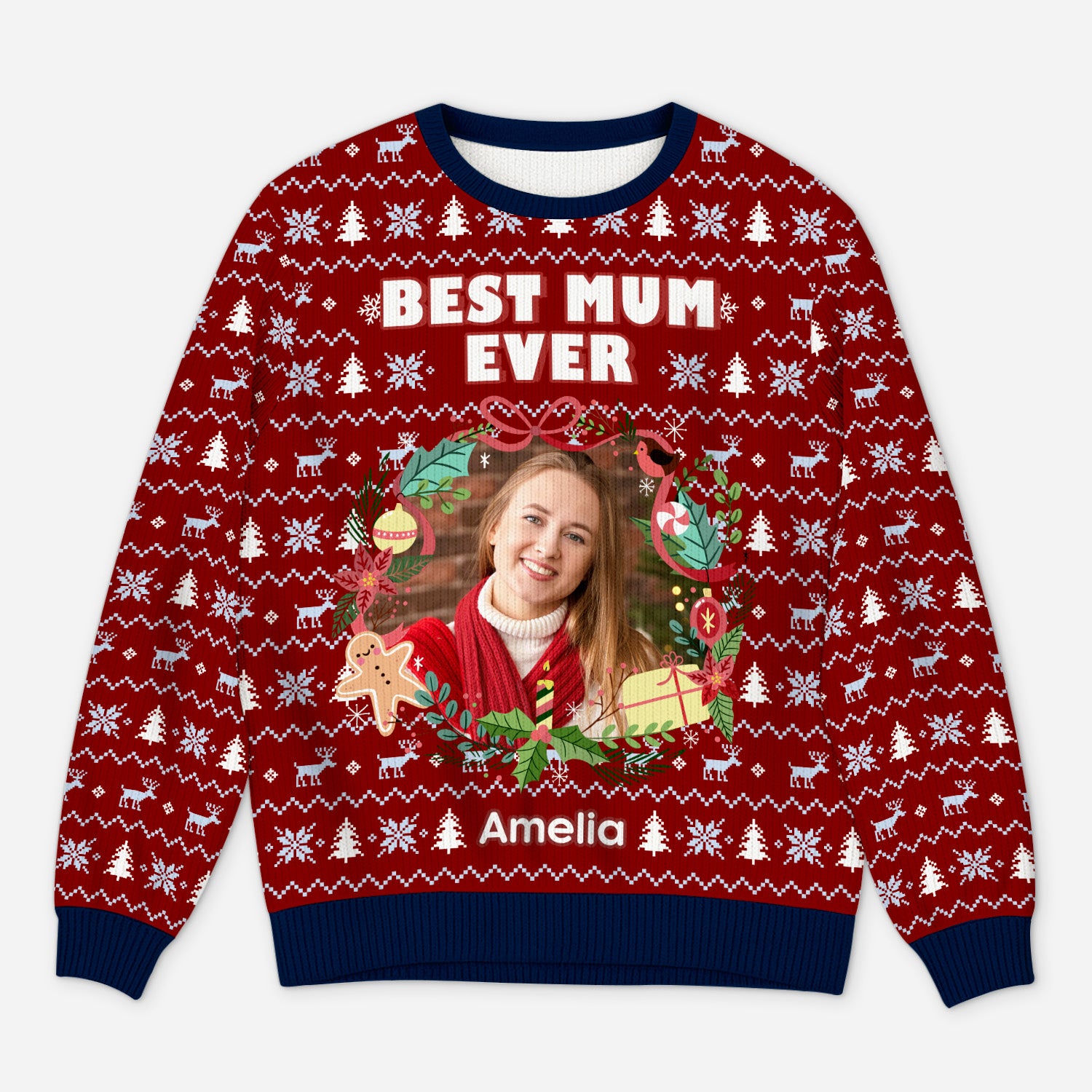 5713WUK2 personalized gifts for dad mum photo ugly christmas sweater 5713W6ZTB