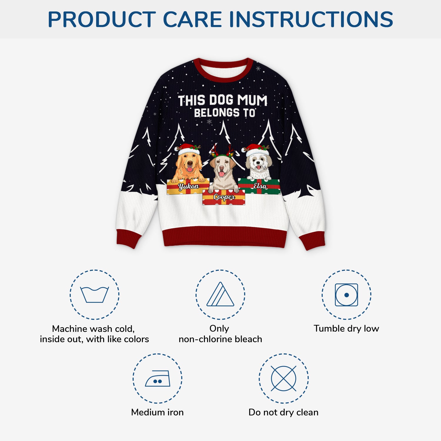 5716WUK4 personalized dog gifts for owners dog ugly christmas sweater 5716W6LCC