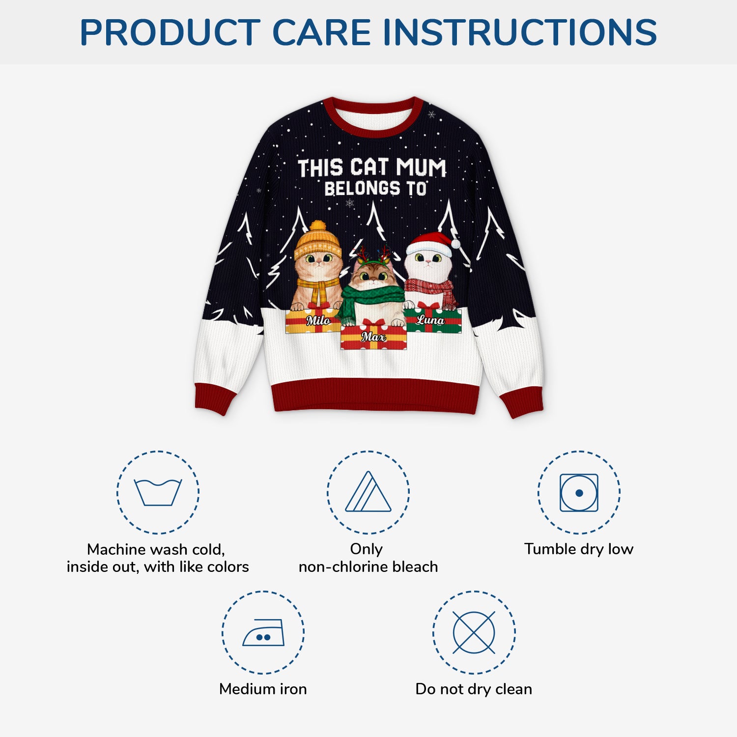 5716WUK4 personalized gifts for cat owners cat ugly christmas sweater 5716W6LCD
