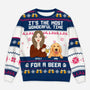 5735WUK1 personalised it the most wonderful time for a beer ugly christmas sweater for dog mum 5735W3IZC