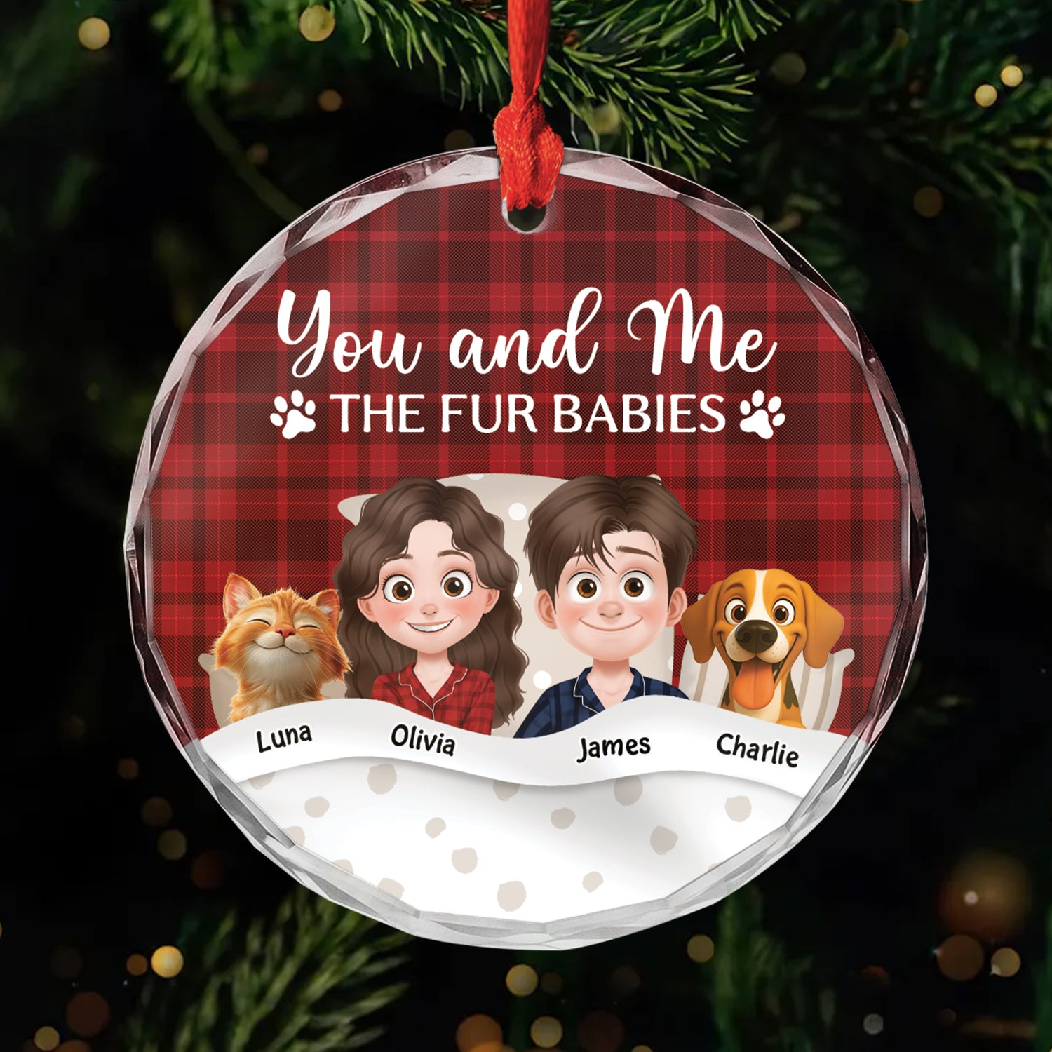5750OUK1 glass couples christmas ornaments personalized gifts for pet lovers 5750O6YND