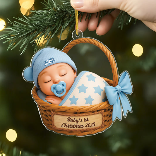 5778OUS2 3d printing effect custom acrylic xmas ornaments babys 1st christmas gifts 5778OKLMK