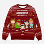 5781WUS1 personalized grandparent gifts ugly christmas sweater with grandkids 5781WTLTA