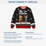 5782WUS5 custom cat gifts for humans the catfather ugly christmas sweater 5782WKFCD