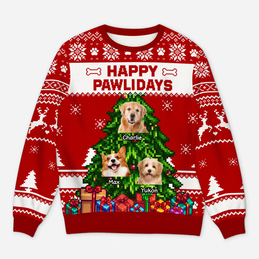5787WUS1 personalized dog gifts christmas tree ugly sweater_ with photos 5787WTQAC