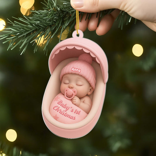 5793OUK2 3d printing effect personalized acrylic ornaments babys 1st christmas gifts 5793OKZTK