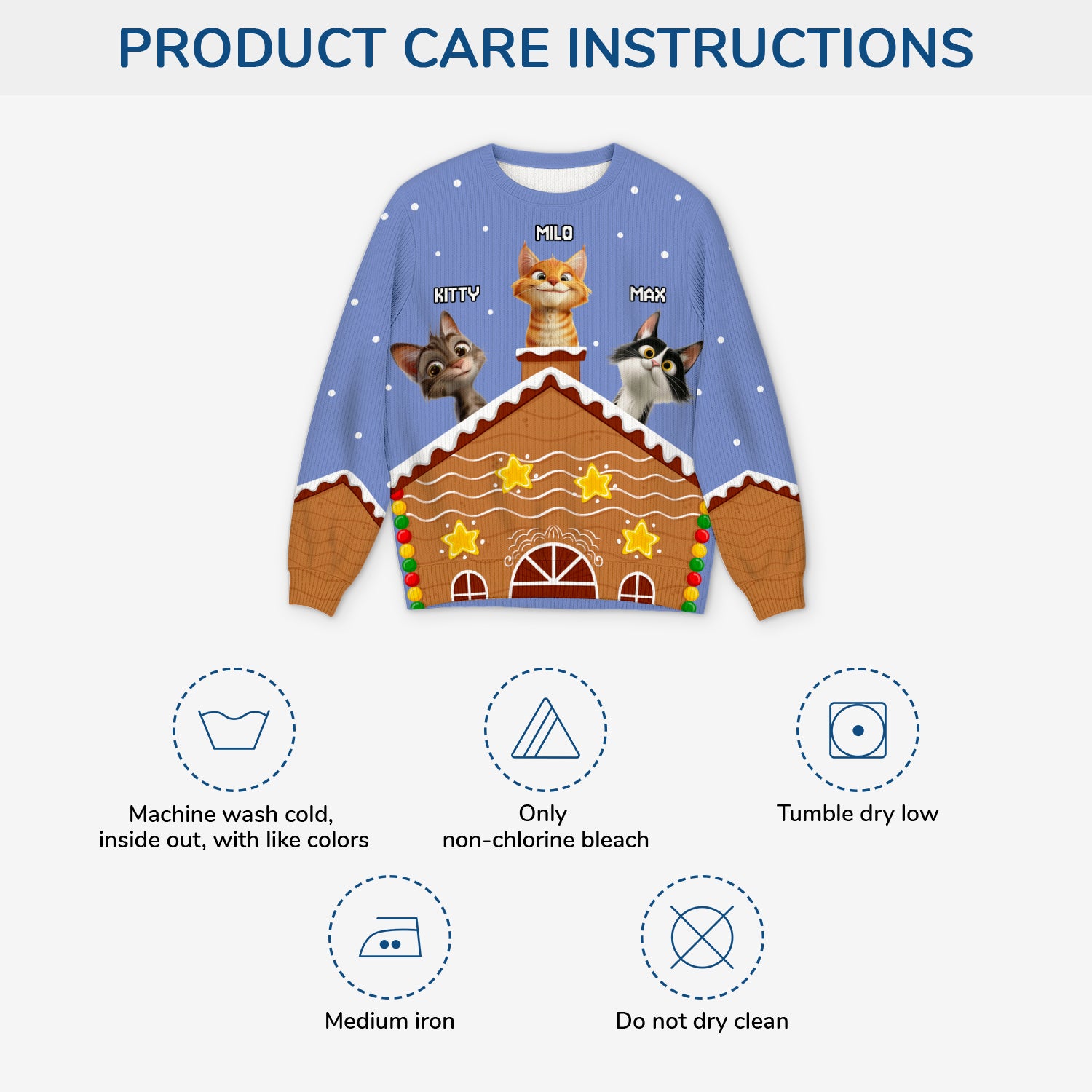 5796WUK4 personal gifts for cat lovers cat ugly christmas sweater 5796W