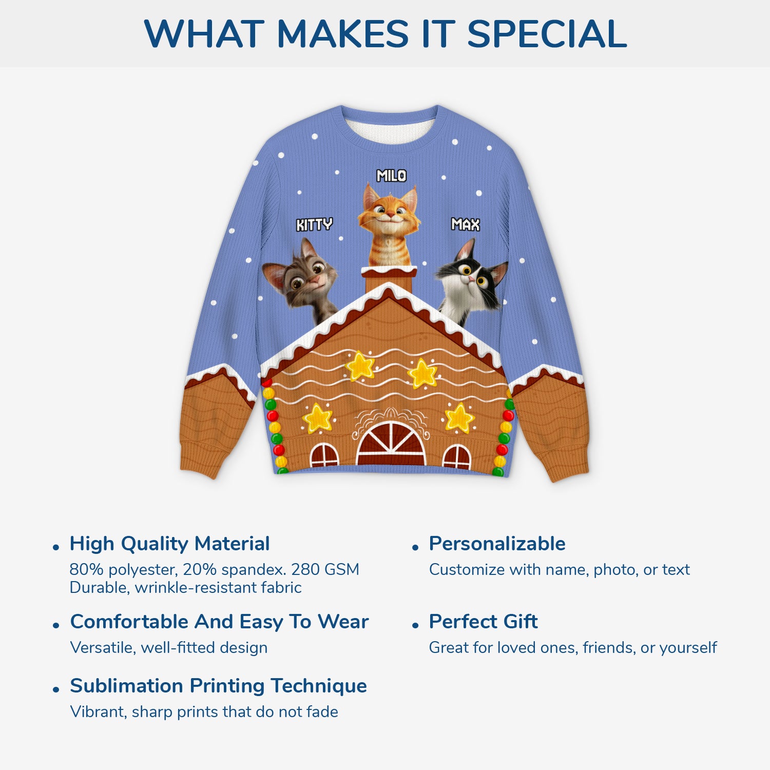 5796WUK5 personal gifts for cat lovers cat ugly christmas sweater 5796W