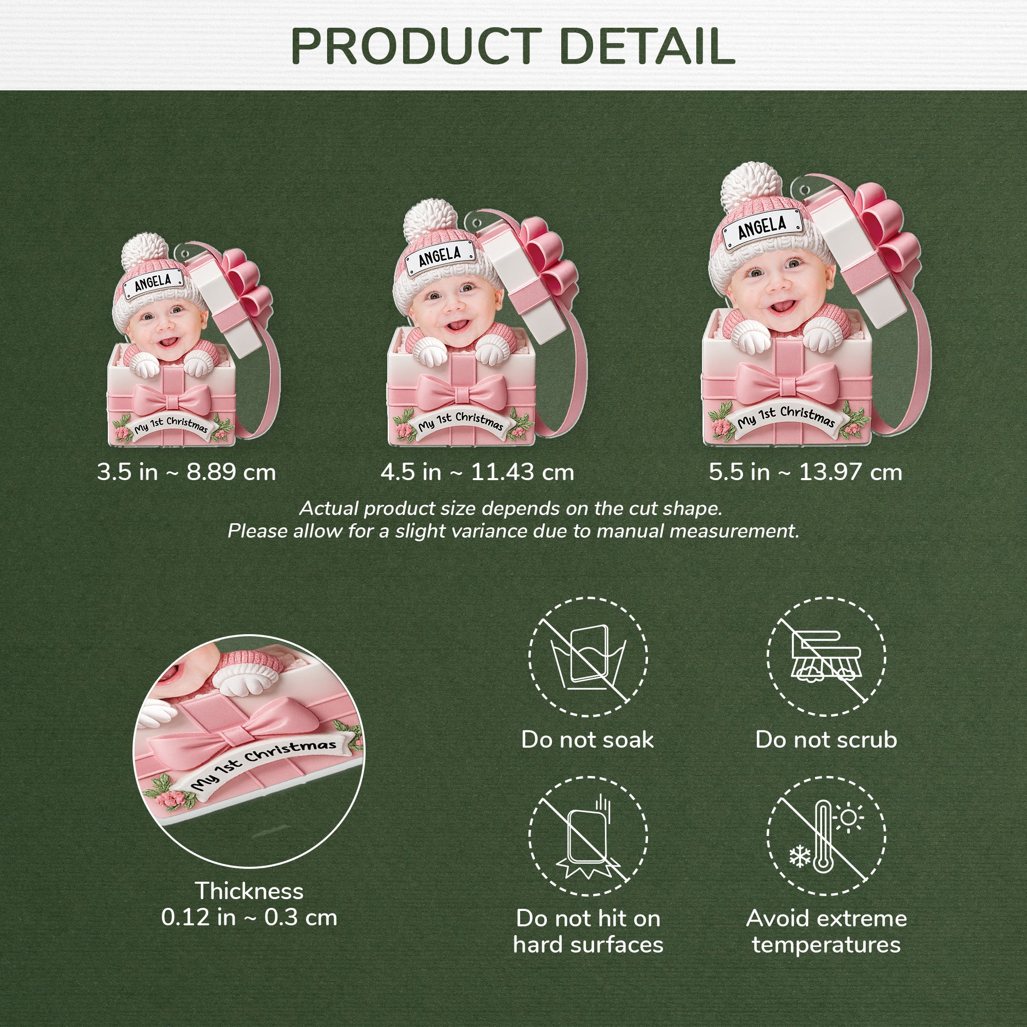 5807OUS3 3d printing effect personalized babys first christmas ornaments_ acrylic 5807O8LMK