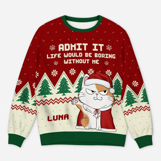 5818WUS1 custom cat ugly christmas sweater funny gifts for cat lovers 5818W6LTD