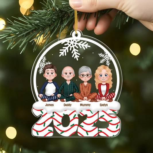 5822OUK2 custom gifts for family with pets acrylic family christmas ornaments 5822OTYAI
