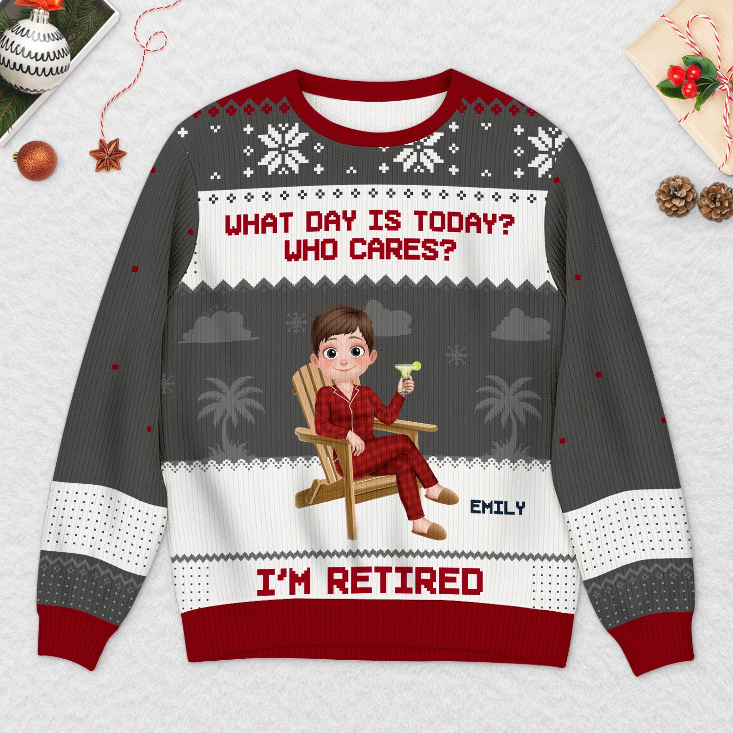 5829WUS2 funny ugly christmas sweater personalized retirement gifts_ 5829W6QCA
