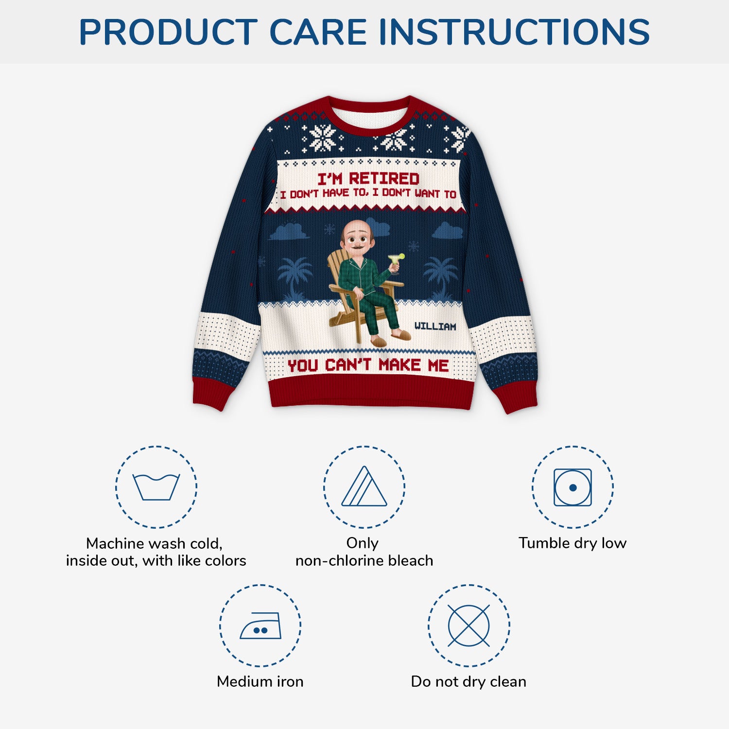 5829WUS4 funny ugly christmas sweater personalized retirement gifts_ 5829W6QCA