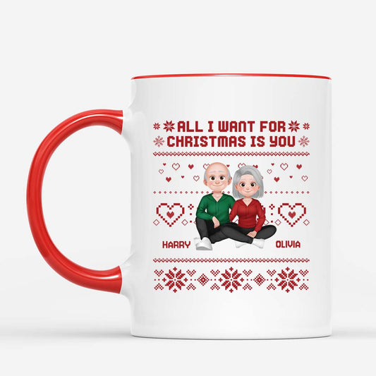 5860MUK2 personalized mugs for couples all i want for christmas is you 5860MKZNG