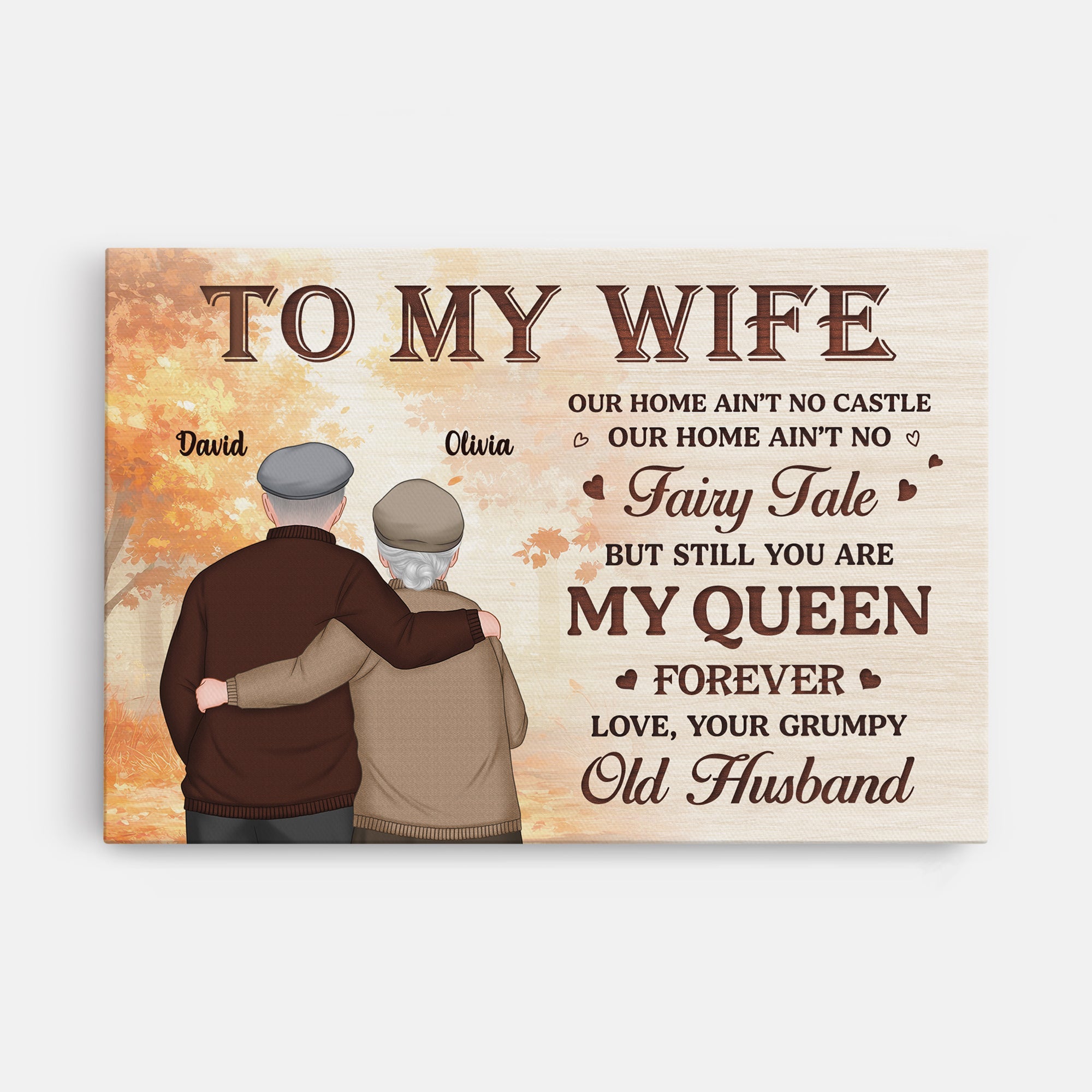 5861CUS1 personalized couple gifts to my wife canvas from husband 5861C3HZG