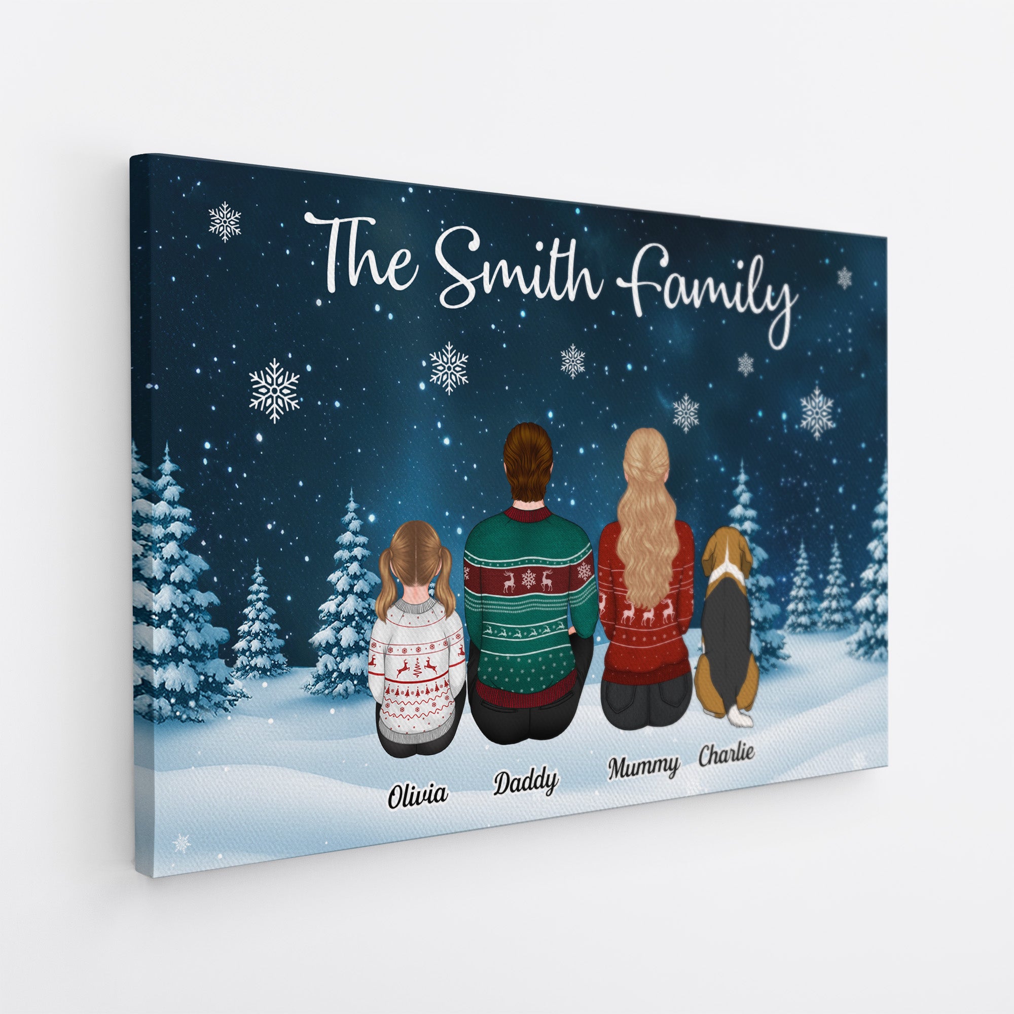 5864CUK2 personalized christmas gifts family sitting together canvas 5864C3YTI