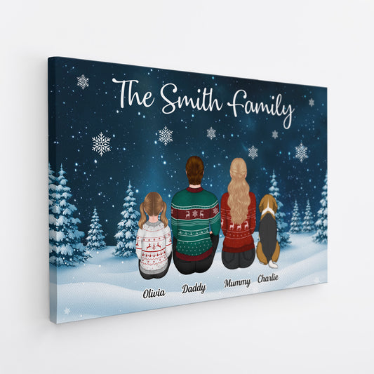 5864CUK2 personalized christmas gifts family sitting together canvas 5864C3YTI