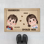 5866DUS1 grandkids spoiled here doormat_ personalized gifts for grandparents 5866D8TZA