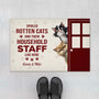 5870DUK1 personalized cat doormat spoiled rotten cats live here 5870D8ZTD