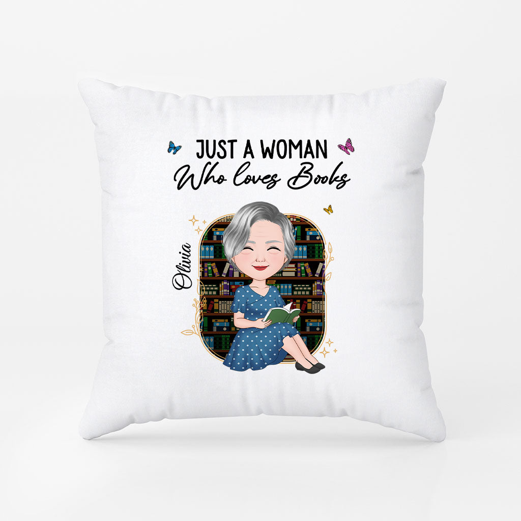5874PUS2 just a girl who loves books pillow custom gifts for book lovers 5874PTTMA