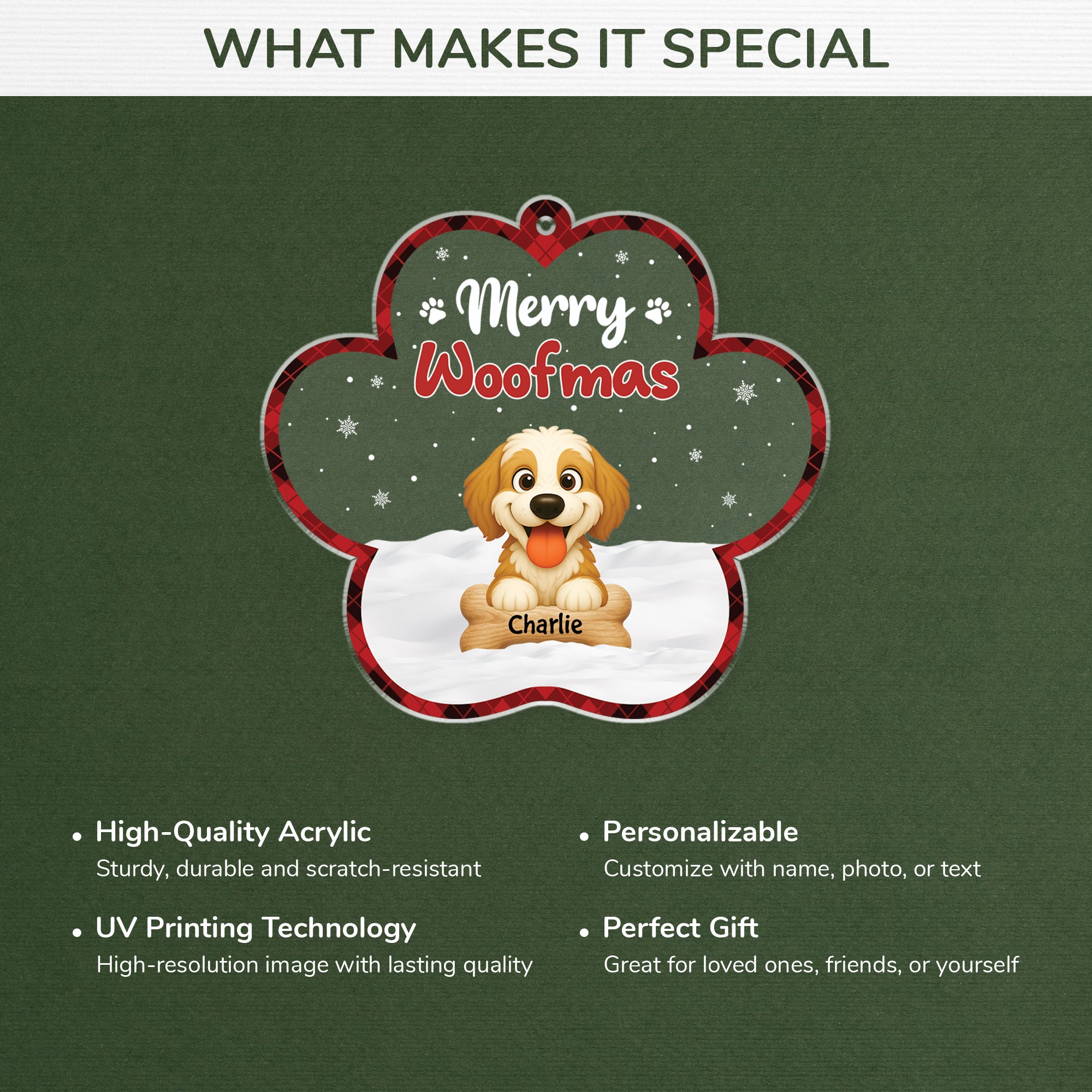5897OUK4 custom dog christmas ornaments_ acrylic gifts for dog lovers 5897OKZZC