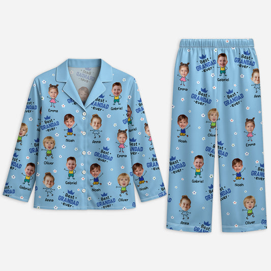 5898VUK1 personalized pajamas with faces _best grandpa ever gifts_ 5898V