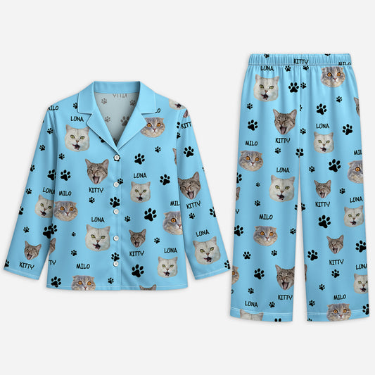 5900VUK1 personalized pajamas with cat face_ unique gifts for cat owners 5900VKZND
