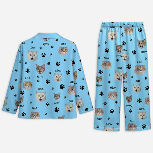 5900VUK2 personalized pajamas with cat face_ unique gifts for cat owners 5900VKZND