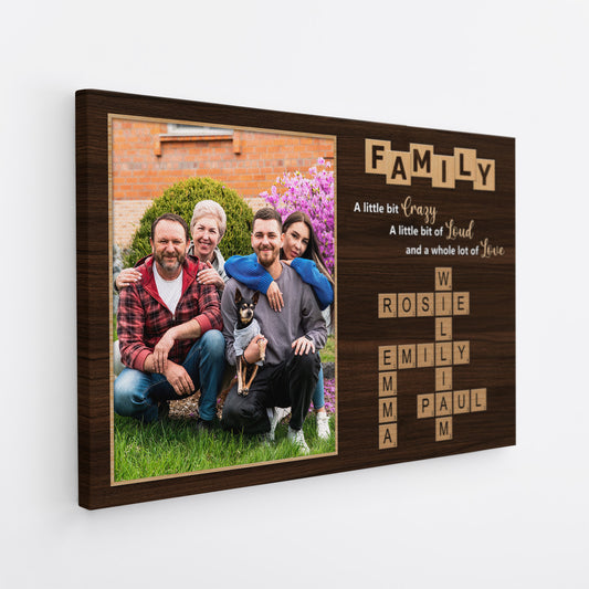 5904CUS2 family crossword art canvas custom photo canvas prints 5904C3TQI