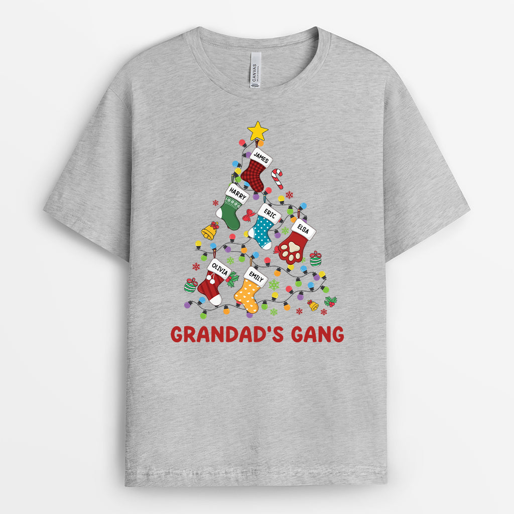 5908AUK2 personalized xmas gifts grandma shirt with grandkids names 5908AKLTA