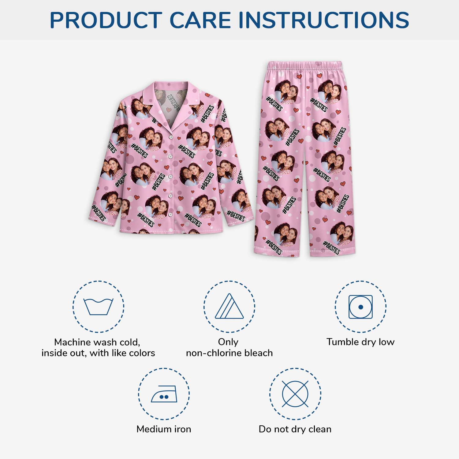 5918VUS4 besties pajamas with faces personalized gifts for best friends 5918V8XCF