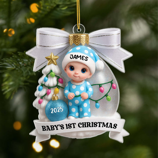 5921OUS1 3d printing effect personalized acrylic first christmas ornaments for newborns 5921O8HTK