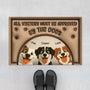 5931DUS1 all visitors must be approved by the dog door mat custom dog lover gifts 5931D6TAC_9a381636 f170 42e3 9e8f b8d12a6a51de