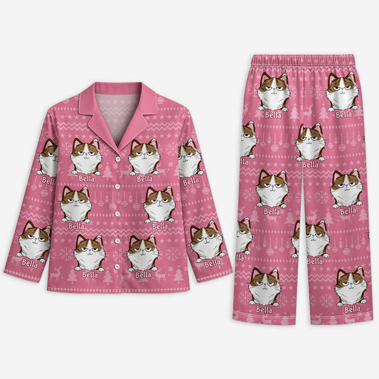 5935VUS1 personalized christmas pajamas with cat face cat lover gifts 5935V6XZD