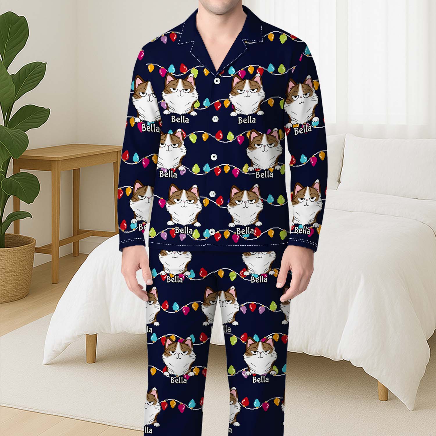 5935VUS3 personalized christmas pajamas with cat face cat lover gifts 5935V6XZD