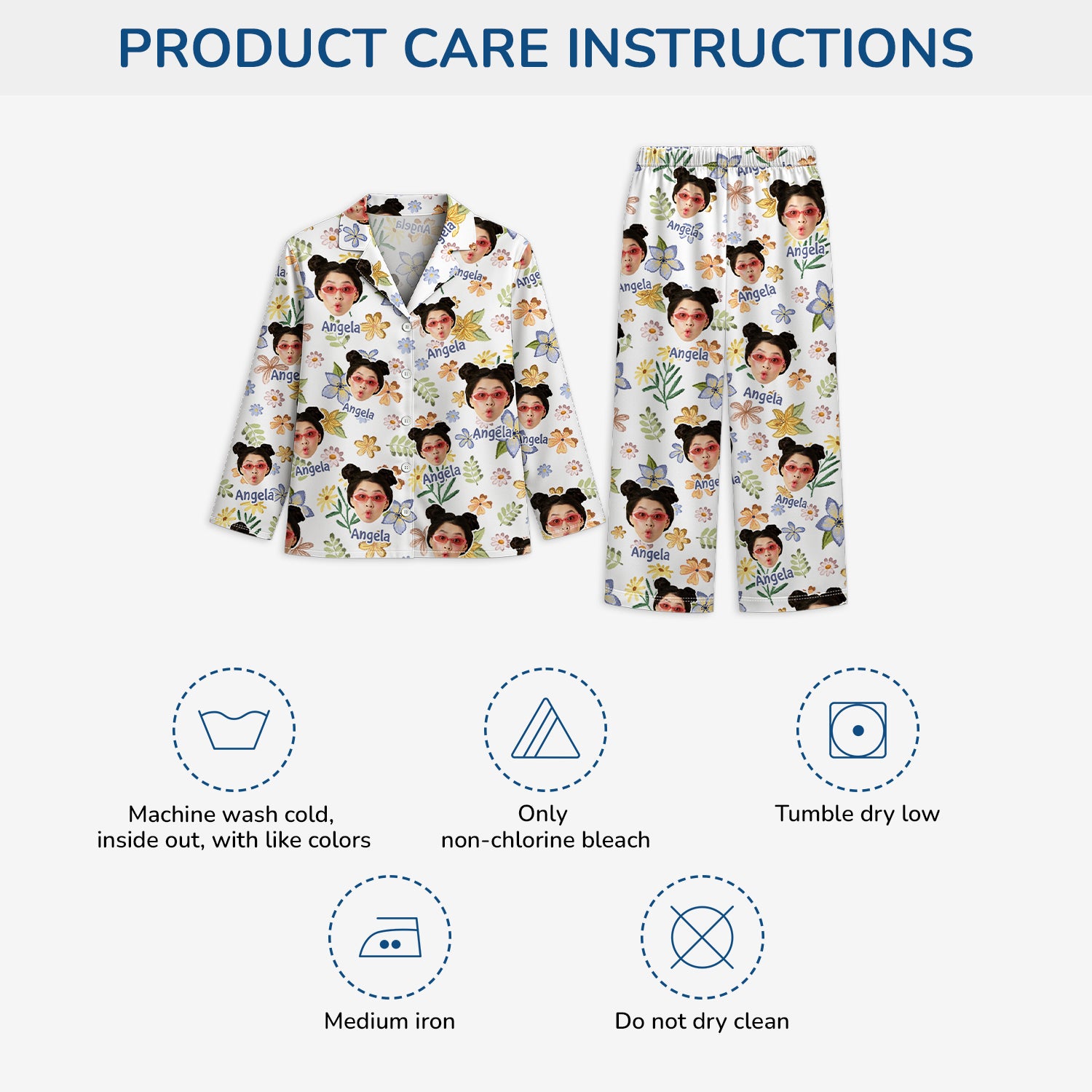 5951VUS4 womens pajamas_ with names and faces personalized gifts for her 5951VKQNA