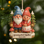 5953OUS1 3d printing effect 1 layered wooden gnome couple ornament custom christmas gifts 5953OKM5G