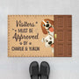 5983DUS1 personalized dog doormat visitors must be approved by the dog 5983DTTCC_156087d9 9a4f 4792 b3f2 360ef196a2c8