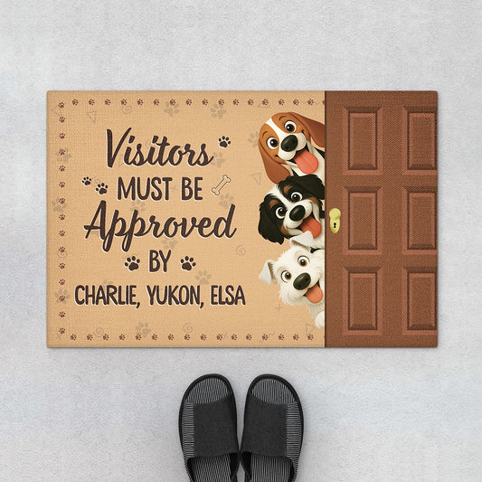 5983DUS2 personalized dog doormat visitors must be approved by the dog 5983DTTCC