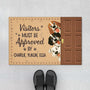 5983DUS2 personalized dog doormat visitors must be approved by the dog 5983DTTCC
