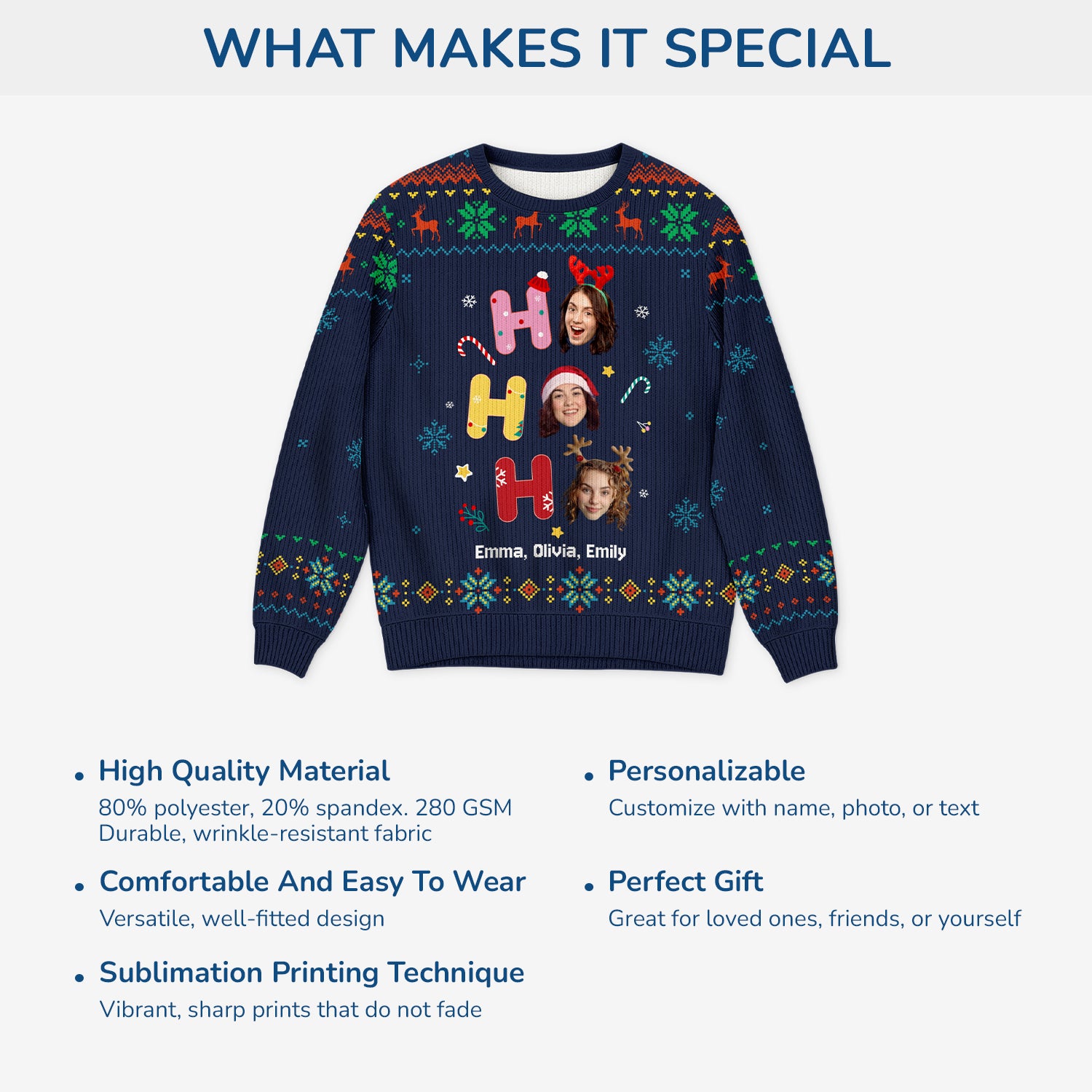 5991WUS5 ugly christmas sweater with faces personalized family gifts 5991WKTNI