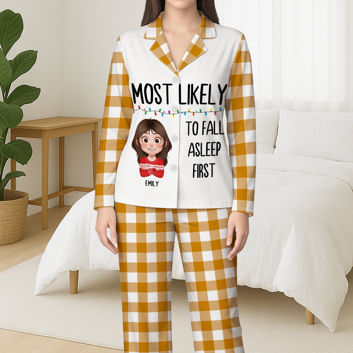 5993VUS3 custom pajamas for men women most likely to fall asleep first 5993V6TCB_6f223d56 e7c1 429c 9be2 2ddc42b21de5