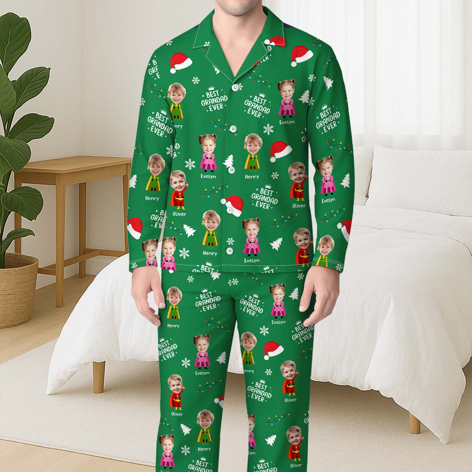 5997VUS3 christmas pajamas with faces on them custom gifts for grandparents 5997V6KAA