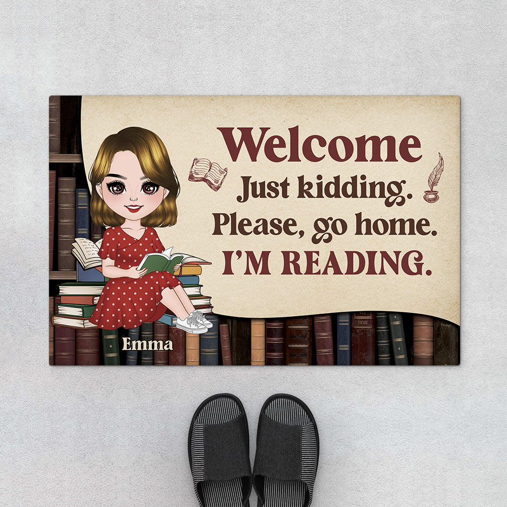 5998DUS1 im reading doormat funny custom gifts for book lovers women 5998D6MZD